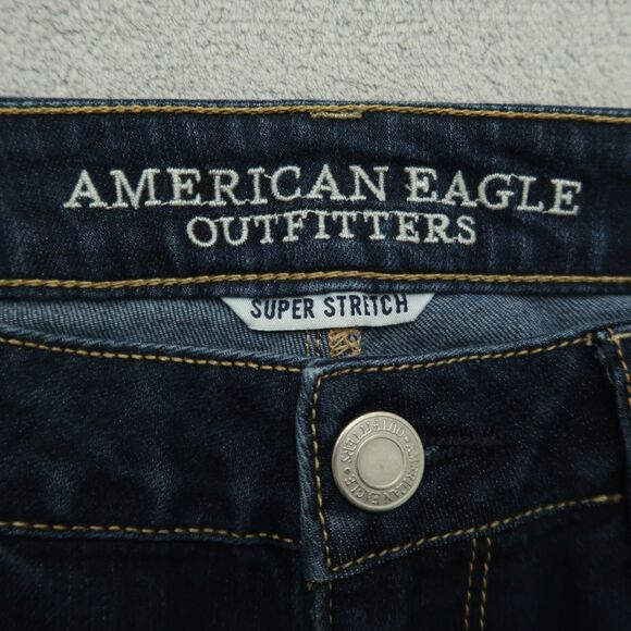 American Eagle Jeans Women's Size 33 Blue High-Rise Skinny Denim 29" Inseam - Picture 11 of 16